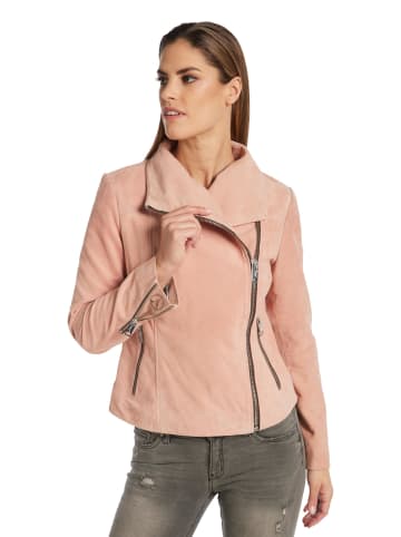 Carlo Colucci Lederjacke Dal Bella in Rosa