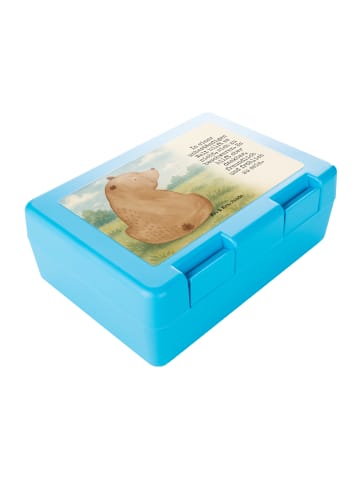 Mr. & Mrs. Panda Brotbox Bär Schulterblick Design mit Spruch in Weiß