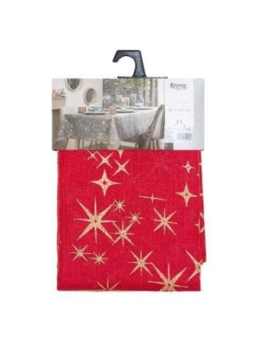Feeric Lights STARS SPARK Weihnachts-Tischdecke in Rot, (B) 140 x (L) 240 cm