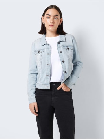 Noisy may Klassische Jeansjacke mit femininen Denim Details in Hellblau