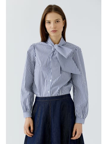 Oui Schluppenbluse in white blue