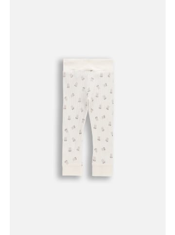 Coccodrillo Baumwollleggings mit langem Bein in ecru