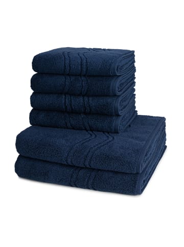 Ross 4 X Handtuch 2 X Duschtuch - im Set Cashmere feeling in Nachtblau