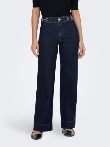ONLY Jeans mit weitem Bein in Dark Blue Denim