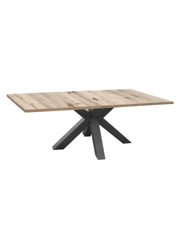 58 aufm Kessel ESSTISCH ausziehbar Ela 1 140 x 90 x 75 Esszimmertisch Graphit/Sandeiche