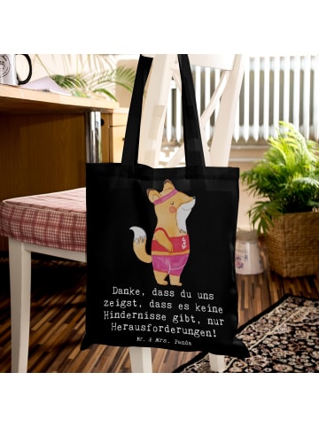 Mr. & Mrs. Panda Schultasche Leichtathletik Trainerin Inspiratio... in Schwarz