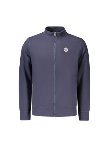 Blau Baumwolle Herren Sweatjacke
