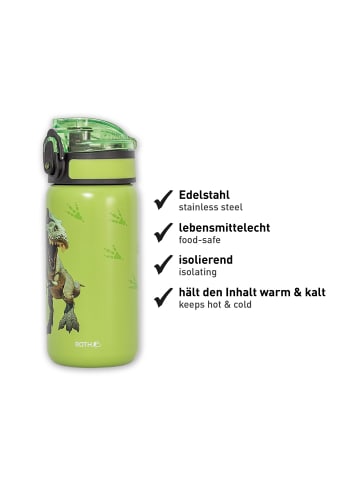 ROTH Kinder-Trinkflasche Edelstahl Tyrannosaurus, grün