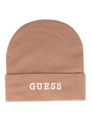 Guess Beanie Strickmütze in coffee cream 1