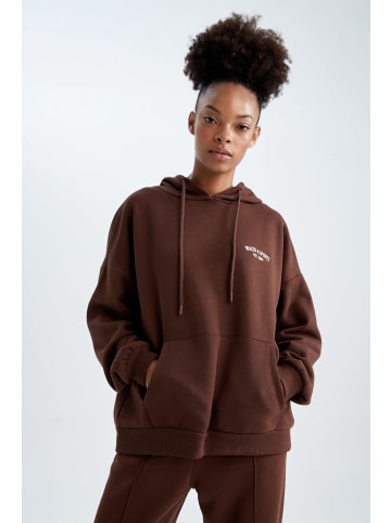 DeFacto Kapuzensweatshirt SWEATSHIRT in Braun