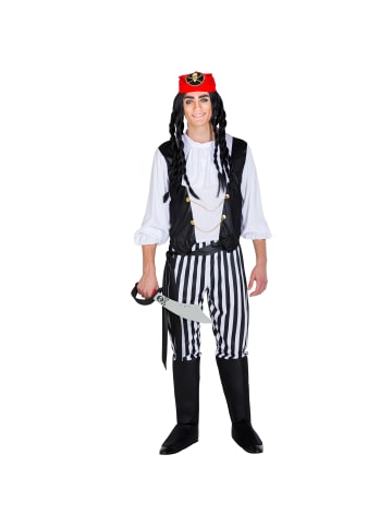 tectake Stretch-Jersey-Hose mit Gummizug, schwarz