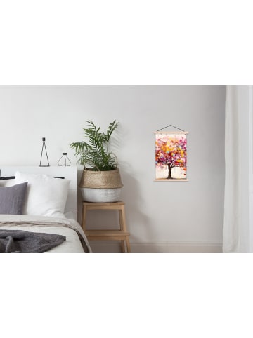 MuchoWow Poster mit Leiste Farbiger Baum