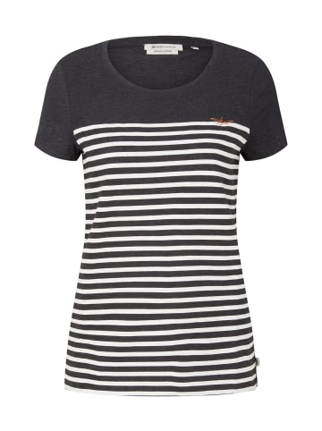 TOM TAILOR Denim T-Shirt RELAXED STRIPED in Mehrfarbig