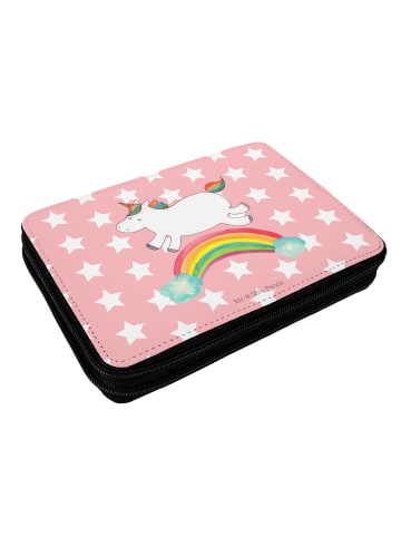 Mr. & Mrs. Panda Federmäppchen Einhorn Regenbogen ohne Spruch in Rot Pastell