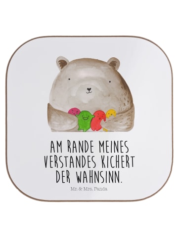 Mr. & Mrs. Panda Untersetzer Bär Gefühl mit Spruch in Weiß