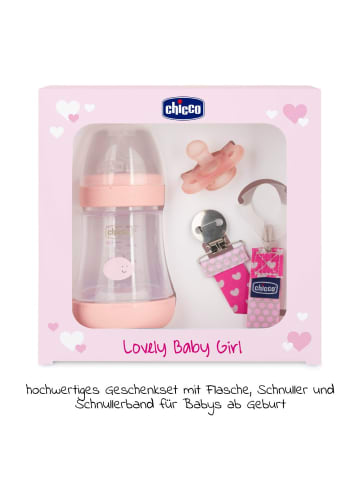 Chicco 3-tlg. Geschenkset PP-Flasche Perfect5 150 in rosa