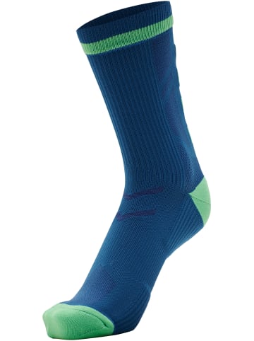Hummel Low Socken Elite Indoor Erwachsene in GREEN ASH/BLUE CORAL