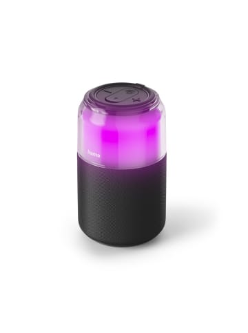 Hama "Can Speaker", 4 LED-Licht-Modi, 5W, Schwarz in Schwarz