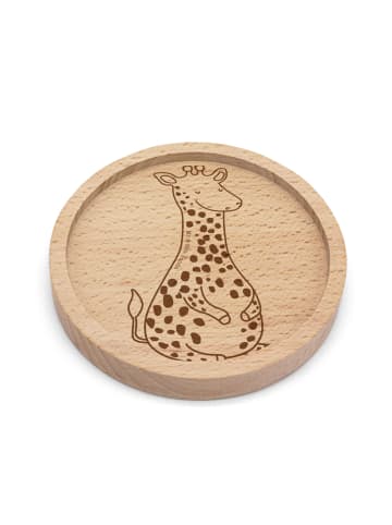 Mr. & Mrs. Panda Tischuntersetzer Giraffe Zufrieden ohne Spruch in Transparent