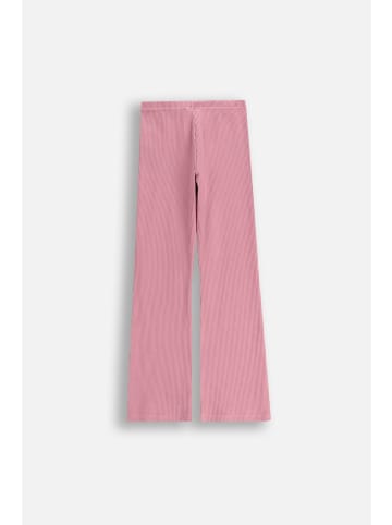 Coccodrillo Gerippte Leggings mit langem Hosenbein in rosa