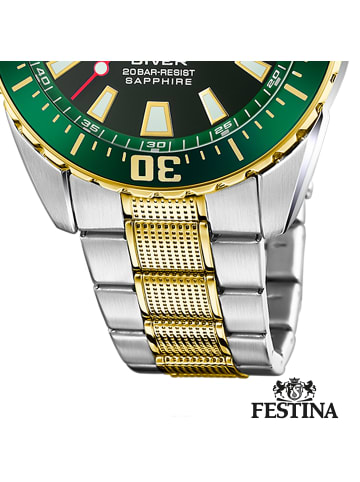 Festina Analog-Armbanduhr Festina The Originals silber, gold groß (ca. 41mm)