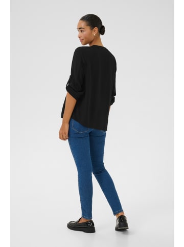 Kaffe Langarm-Bluse KAmalle in Black Deep