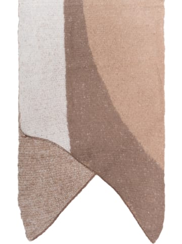 styleBREAKER Asymmetrischer Web Schal in Taupe-Braun-Beige