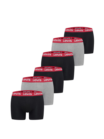 Levi´s Boxershorts LEVIS Men Repeat Logo Boxer 6P in Black/Grey Combo