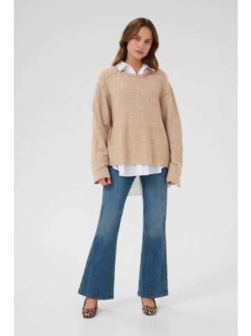 CULTURE Strickpullover CUcalay Loose fit in Tannin Melange