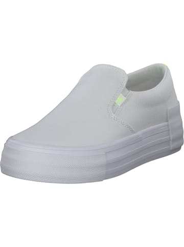 Calvin Klein Slipper in White/ Saftey Yellow