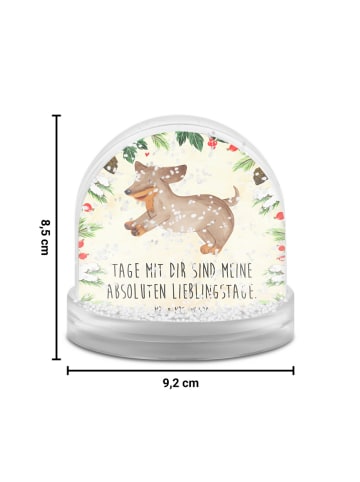 Mr. & Mrs. Panda Weihnachtskugel Hund Dackel mit Spruch in Naturpapier