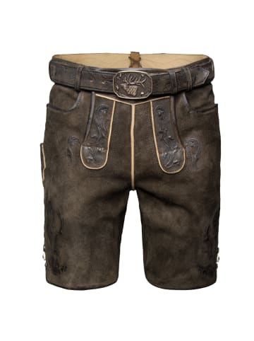 Spieth & Wensky Lederhose Diablo in dunkelbraun