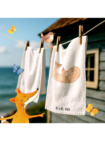 Mr. & Mrs. Panda Handtuch Robbe Liegen ohne Spruch in Weiß