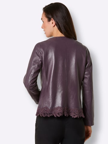 Mainpol Lammnappa-Lederblazer in burgund
