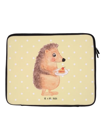 Mr. & Mrs. Panda Laptoptasche Igel Kuchenstück ohne Spruch in Gelb Pastell