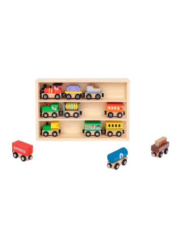 Tooky Toy Spielzeug Holz-Eisenbahn TH647 in bunt