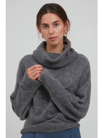 ICHI Rollkragenpullover in grau