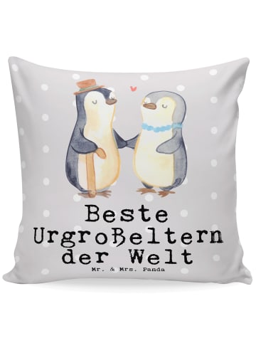 Mr. & Mrs. Panda kuschelkissen 40x40 Pinguin Beste Urgroßeltern ... in Grau Pastell
