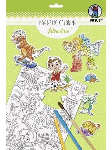 URSUS Magnetic Coloring Adventure, A4, 2 Blatt - ab 3 Jahren