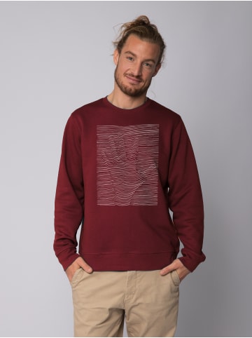 wat? Apparel Sweatshirt 3Dillusion in Weinrot