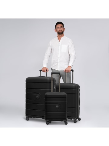 Redolz Essentials 11 3-SET 4 Rollen Kofferset 3-teilig in black