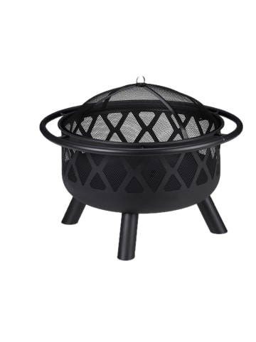relaxdays Feuerschale in Schwarz - Ø 75 cm