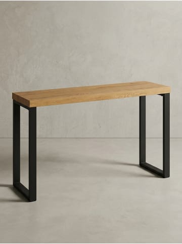 KADIMA DESIGN Konsolentisch in modernem Design, Eiche-Optik, große Ablagefläche