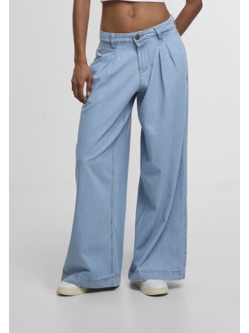 Urban Classics Urban Classics Ladies Wide Leg Light Denim Pants in new light blue washed