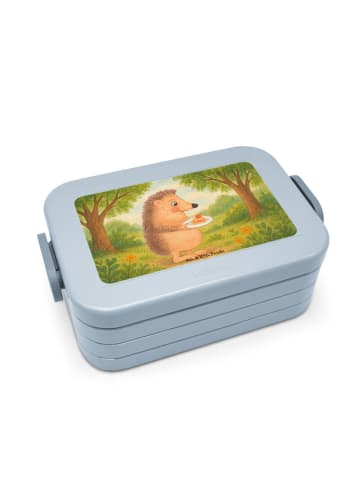 Mr. & Mrs. Panda MEPAL Bentobox Igel Kuchenstück Design ohne Spruch in Blau Pastell