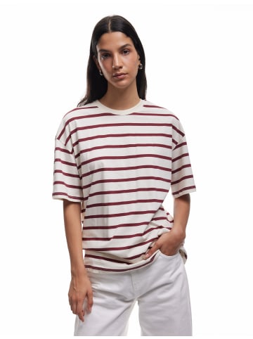 KOTON TSHIRT SS BSC in Bordo Gestreift