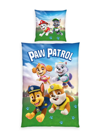 Herding 2 tlg. Renforcé Bettwäsche 135x200cm Paw Patrol Wiese in Bunt
