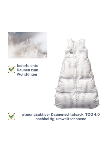 Kinderhaus Blaubär ARO Artländer Daunenschlafsack TOP in Sternenhimmel