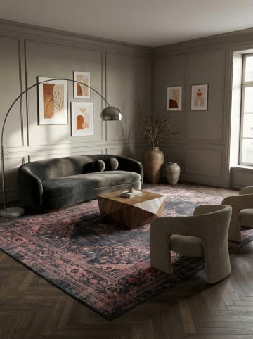 KADIMA DESIGN Teppich Flachgewebe Waschbar Orientalisch PIZOL Strapazierfähig in Rot