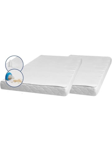 Playshoes Matratzenschoner "Molton-Betteinlage 50x90 cm 2er Pack" in Weiß